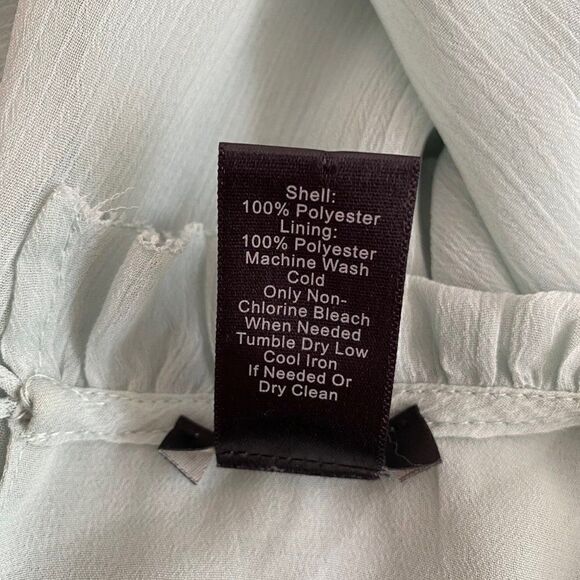 Ann Taylor Womens Green Pullover Blouse Ruffles SZ XS NWOT - Picture 12 of 13